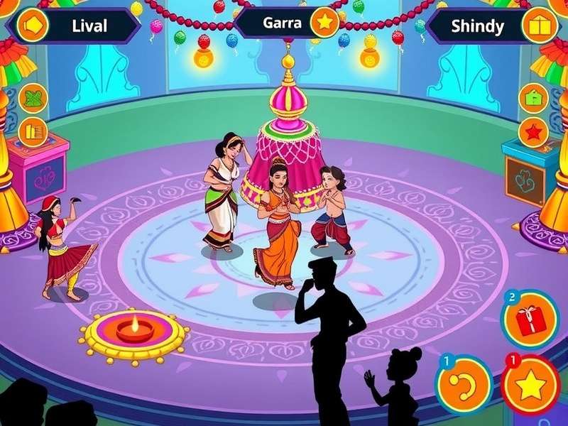 Dazzling Navratri Cultural Elements - Rangoli and Diyas